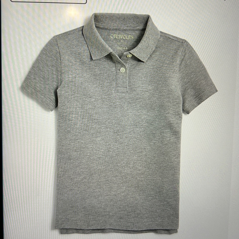 J. Crew Crewcuts Grey Pique Polo Shirt, 8